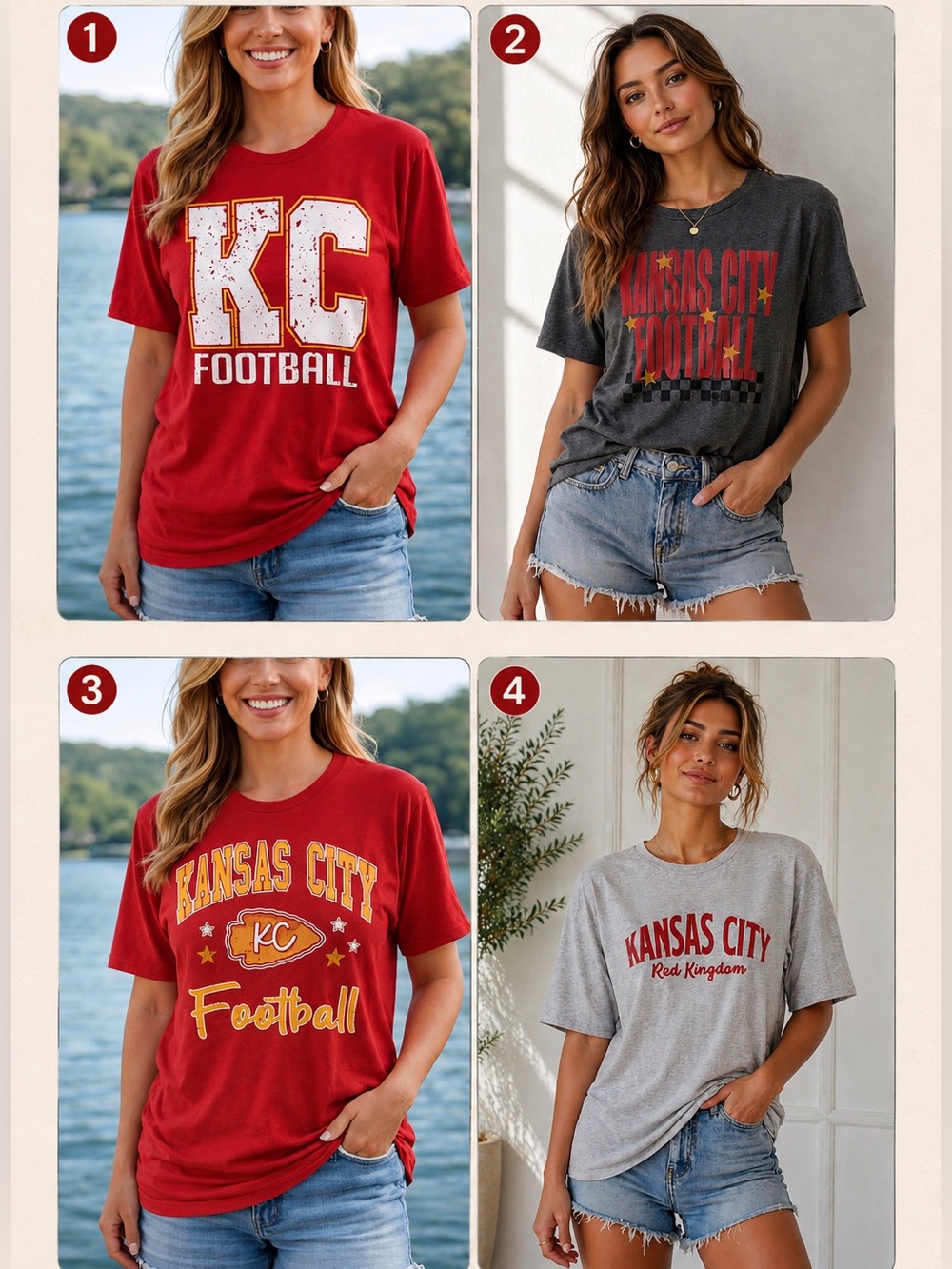 Kansas City Chiefs Football Tees • XL • Brand New • Choose Yours